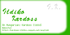 ildiko kardoss business card