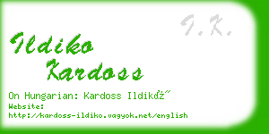 ildiko kardoss business card